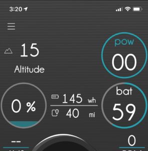 Ebikemotion app display - battery level